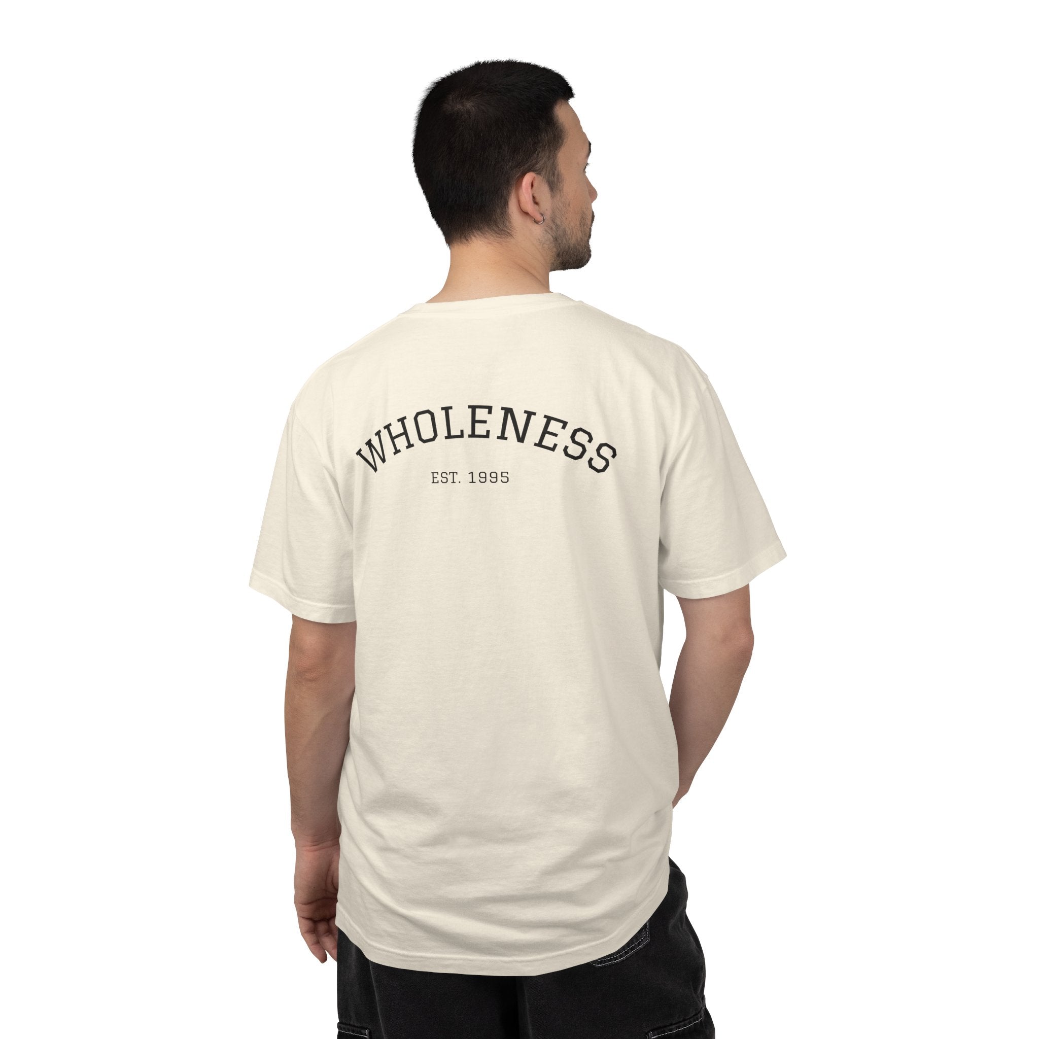 Car Enthusiast T-Shirt — Silver Sports Car Graphic with “WHOLENESS” Back Print