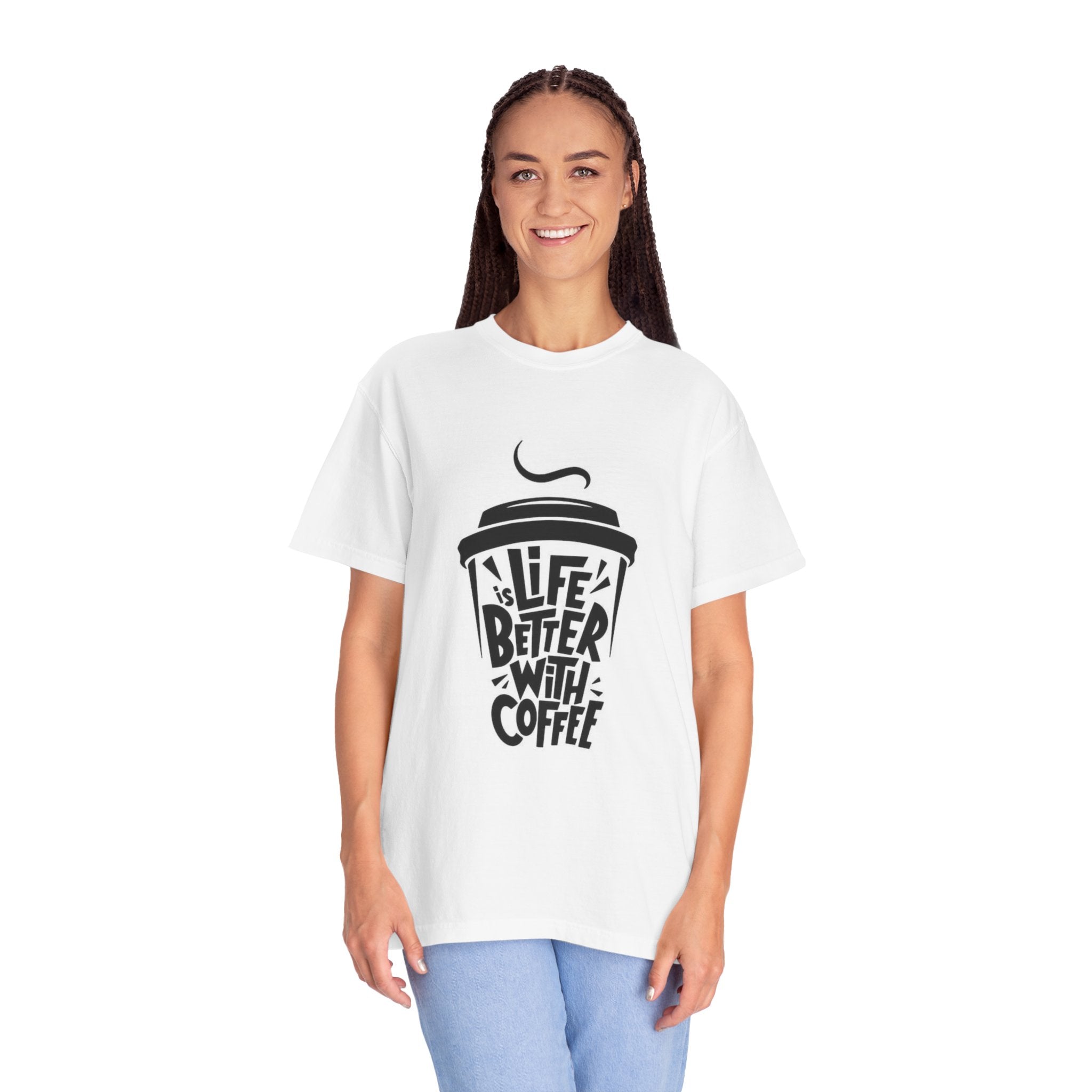 Coffee Lover T-Shirt — "Life Is Better With Coffee" Graphic Tee