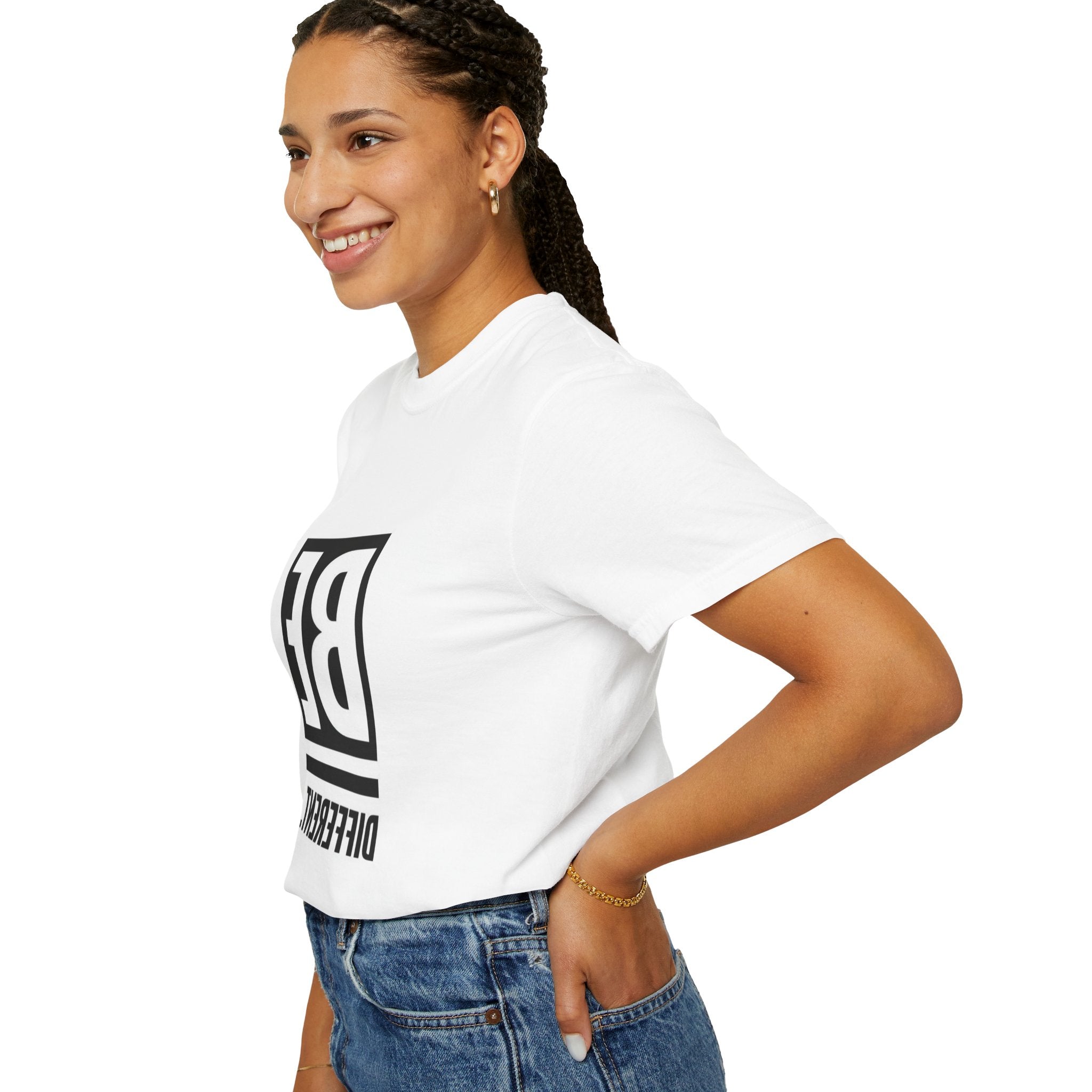 Be Different T-Shirt — "BE DIFFERENT." Graphic Tee with Wholeness Back Print