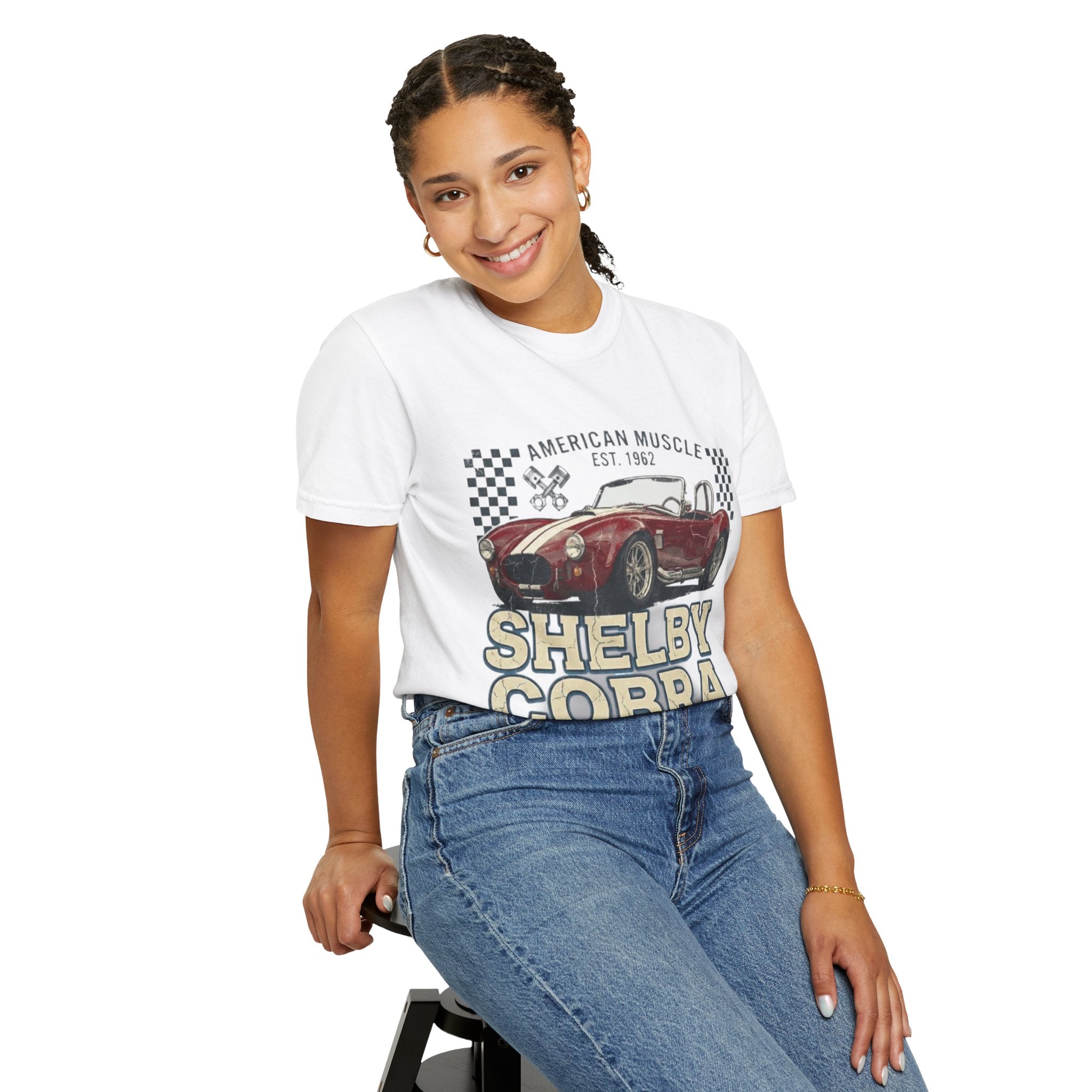 Shelby Cobra Classic Car T‑Shirt — American Muscle Vintage Racing Tee