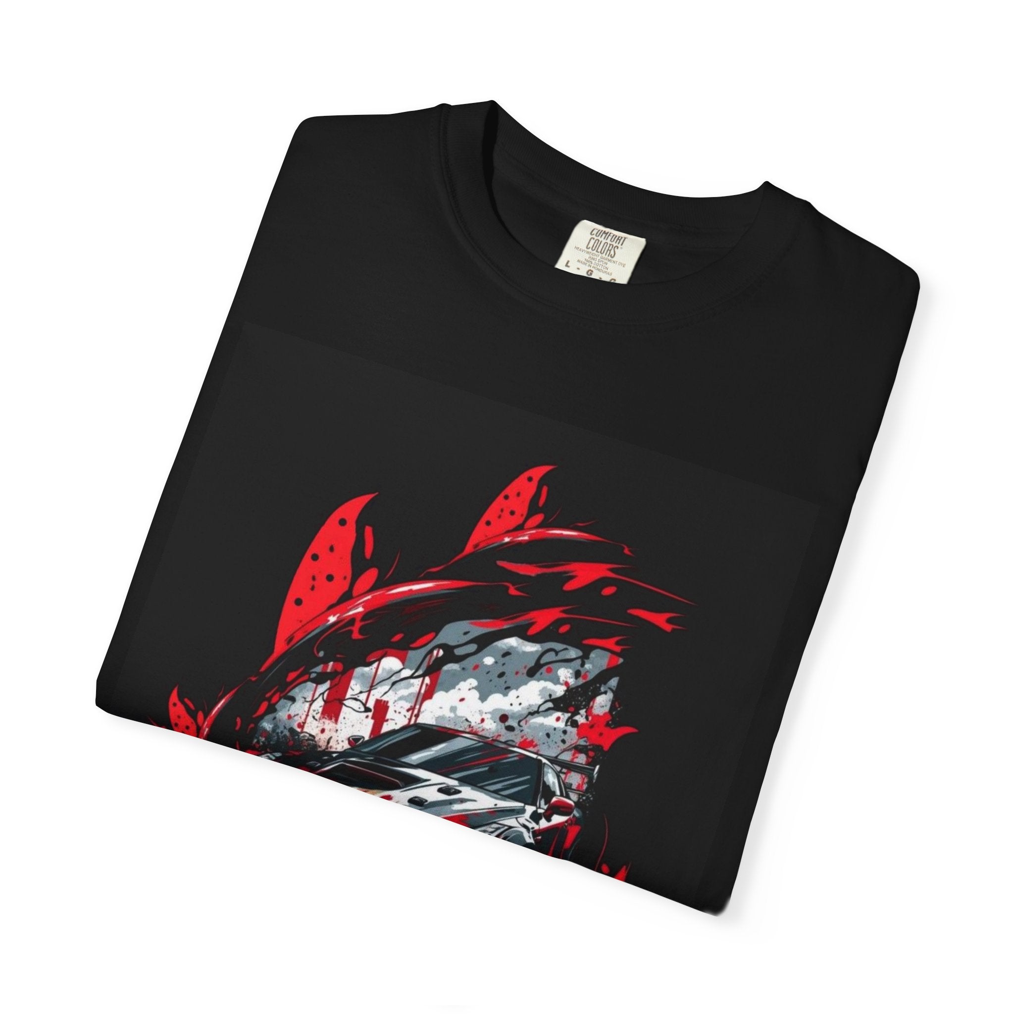Racing Car Graphic T-Shirt — Red Sport Car Illustration