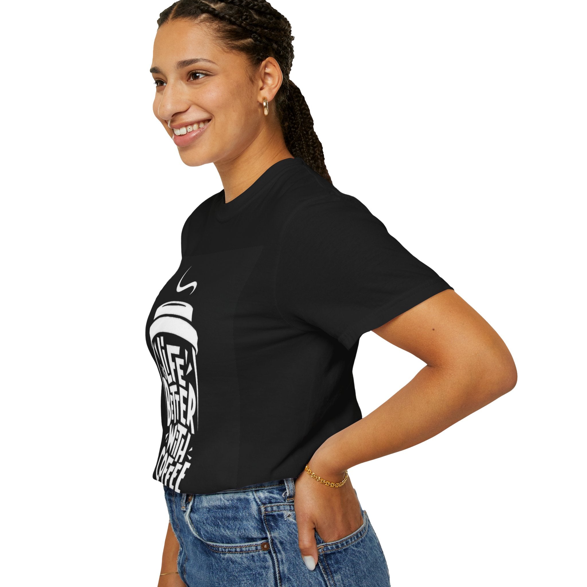 Coffee Lover T-Shirt — "Life Is Better With Coffee" Graphic Tee