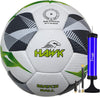 Hawk Match Football Soccer Ball with Air Pump & Accessories