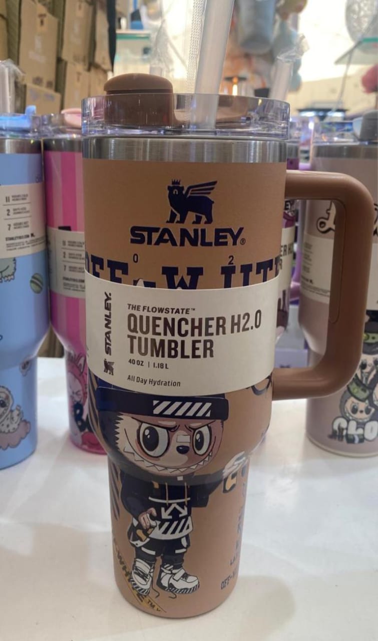 Stanley 40 oz Tumbler with Handle – Labubu Limited Edition | Leak-Resistant, Double-Wall Vacuum Insulated Stainless Steel | Keeps Drinks Hot or Cold for Hours